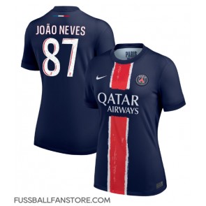 Paris Saint-Germain Joao Neves #87 Replik Heimtrikot Damen 2024-25 Kurzarm